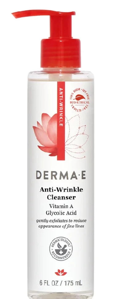 Anti-Wrinkle Cleanser with Vitamin A & Glycolic Acid by Derma E, 175ml