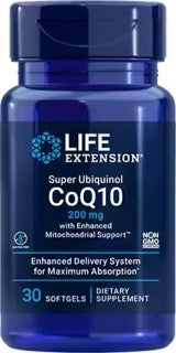Super Ubiquinol CoQ10 avec Enhanced Mitochondrial Support™ 50 mg par Life Extension, 30 gélules