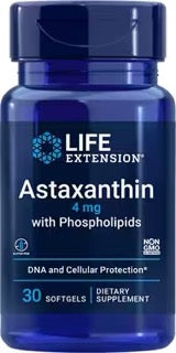 Astaxanthin with Phospholipids 4mg by Life Extension, 30 softgels