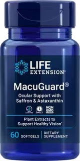 MacuGuard® Ocular Support with Saffron & Astaxanthin by Life Extension, 60 softgels