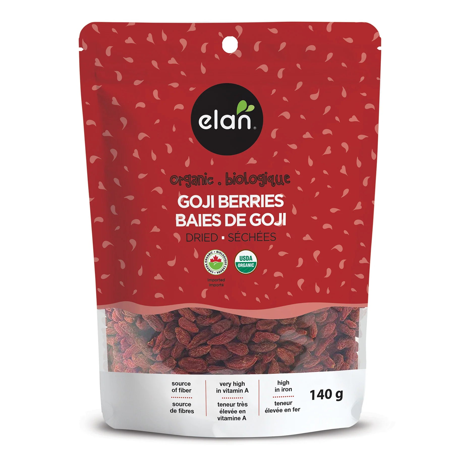 Organic Goji Berries by Elan,140 g