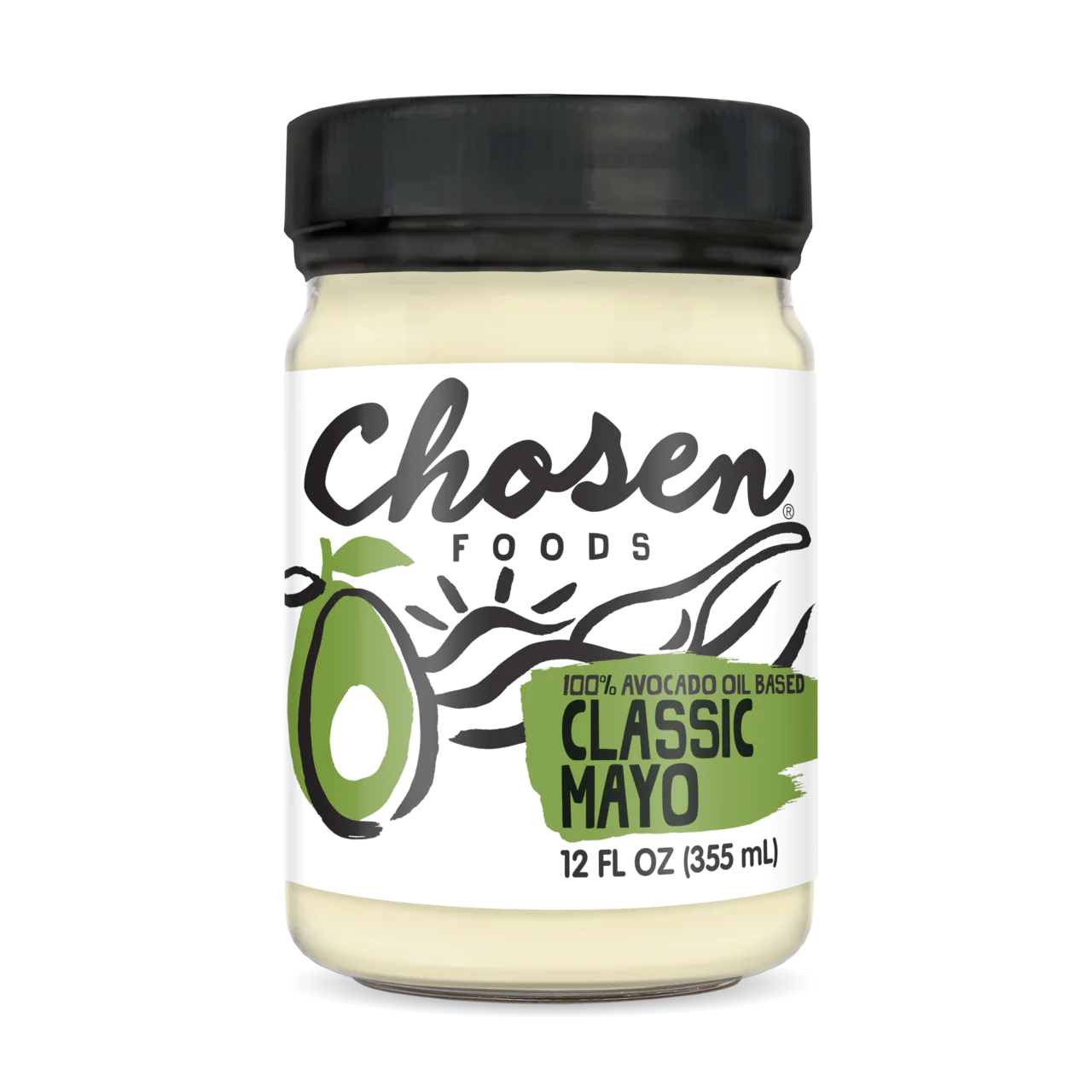 Classic Avocado Oil Mayo by Chosen Foods, 355ml