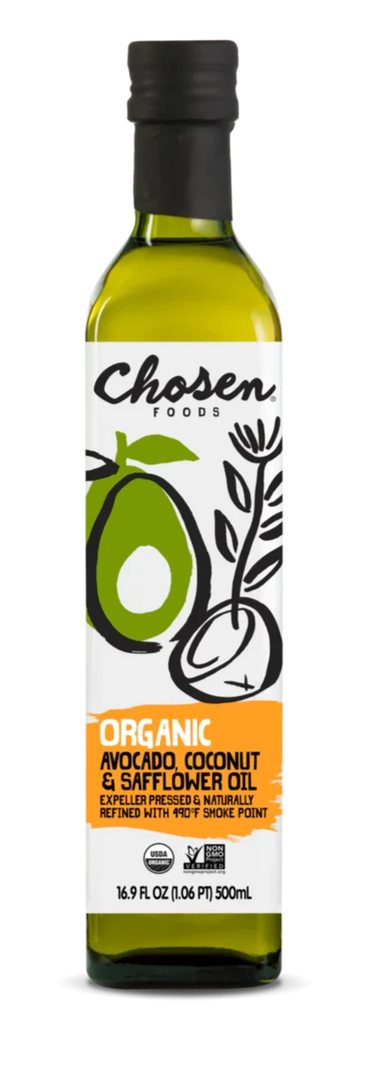 Organic Avocado, Coconut & Safflower Oil by Chosen Foods, 750ml