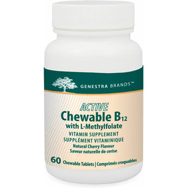 Active Chewable B12 with L-Methylfolate by Genestra, 30 caps