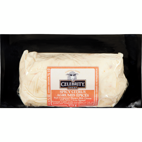 Spicy Citrus Soft Unripened Sheep’s Milk Cheese - Celebrity 113g