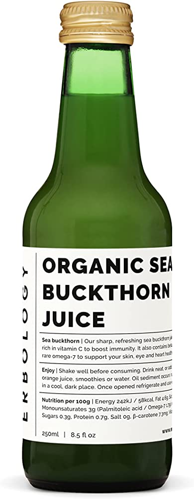 Organic Raw Sea Buckthorn Juice by Erbology, 250ml