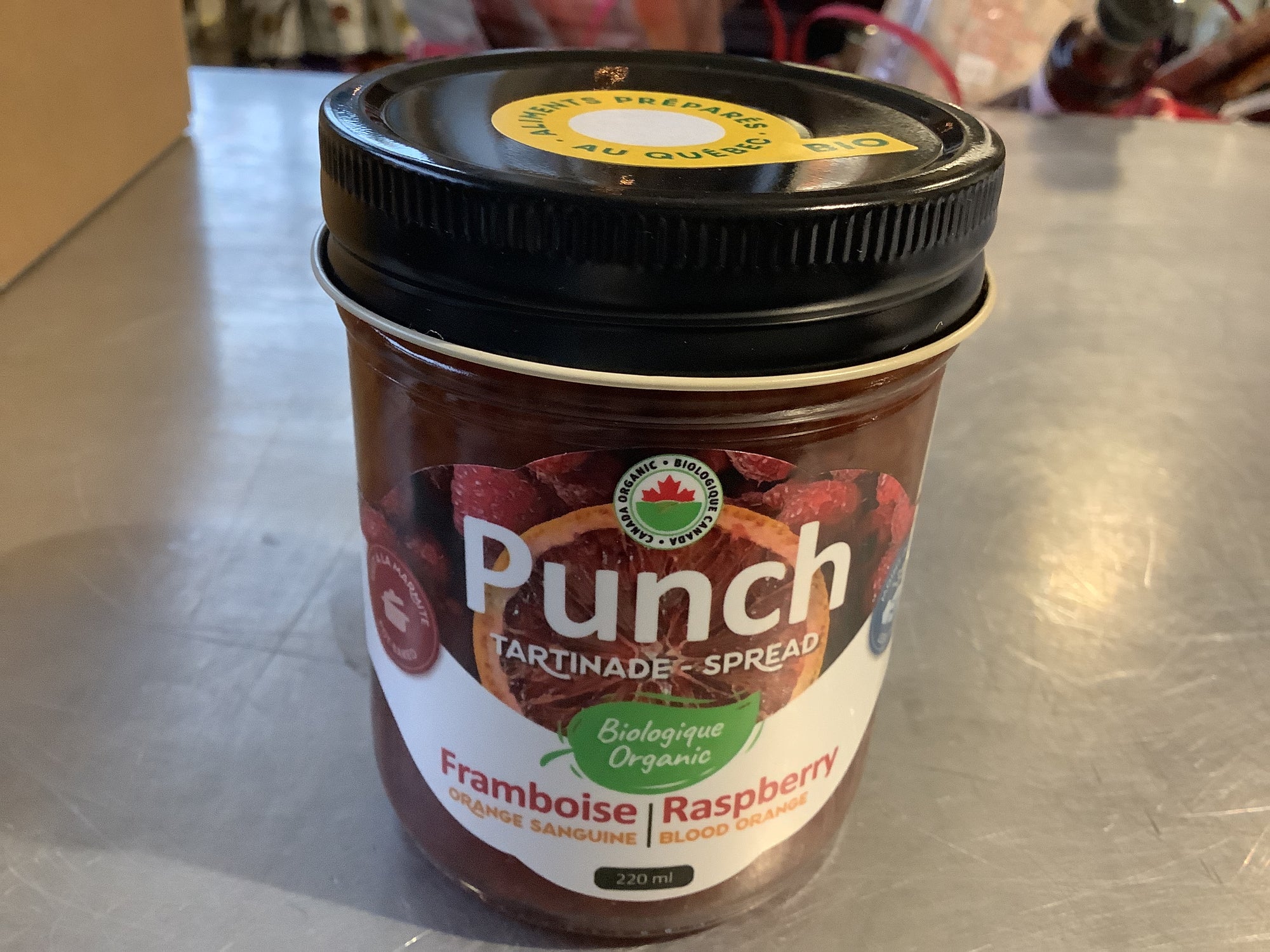 Organic Raspberry blood orange jam by  punch jams 220ml