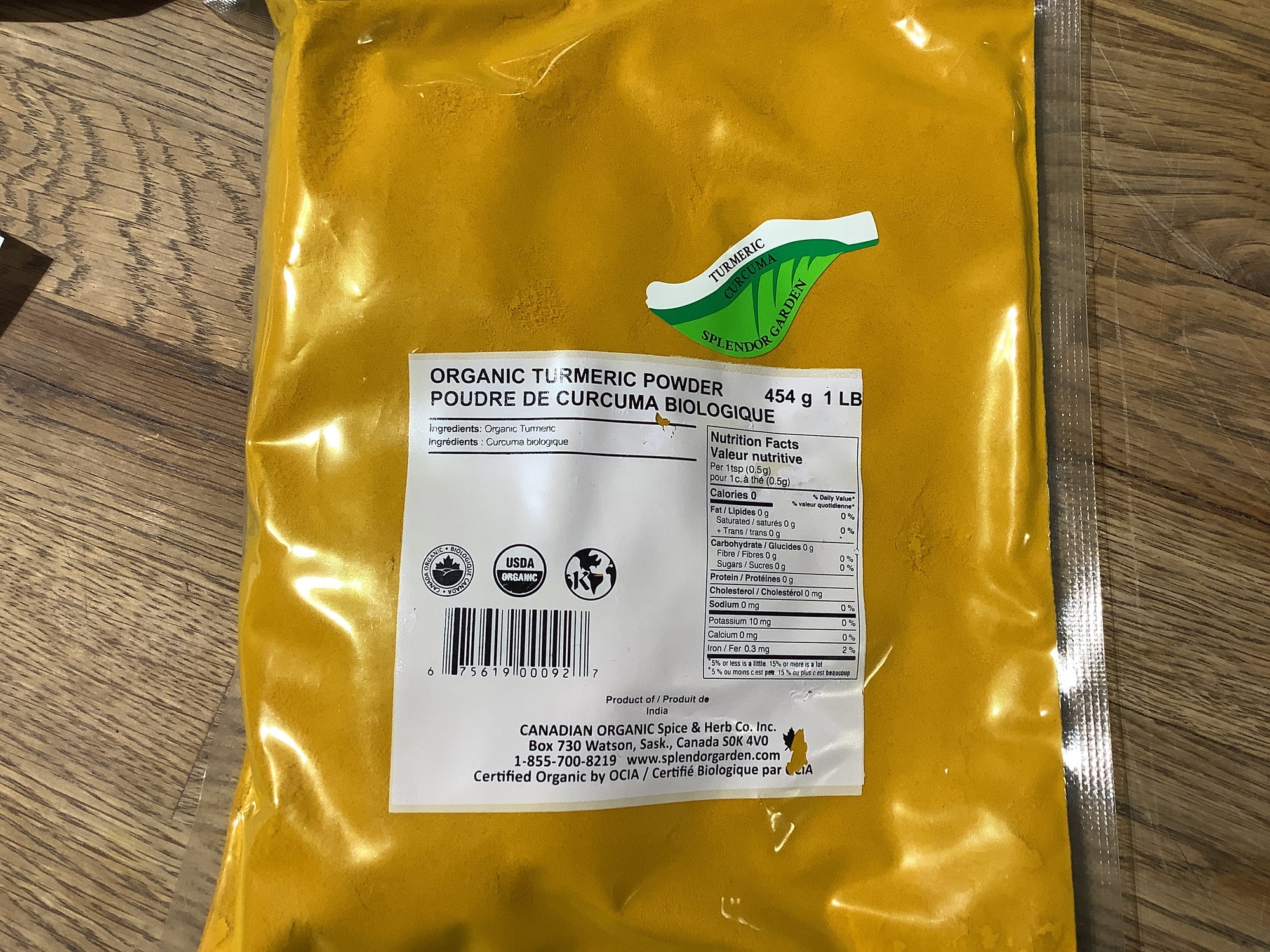 Organic turmeric powder 454g 1lb