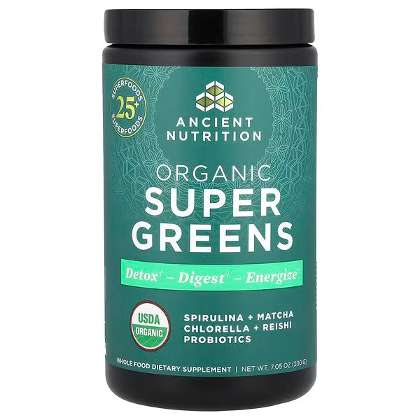 Ancient Nutrition, Organic Super Greens, 7.05 oz (200 g)