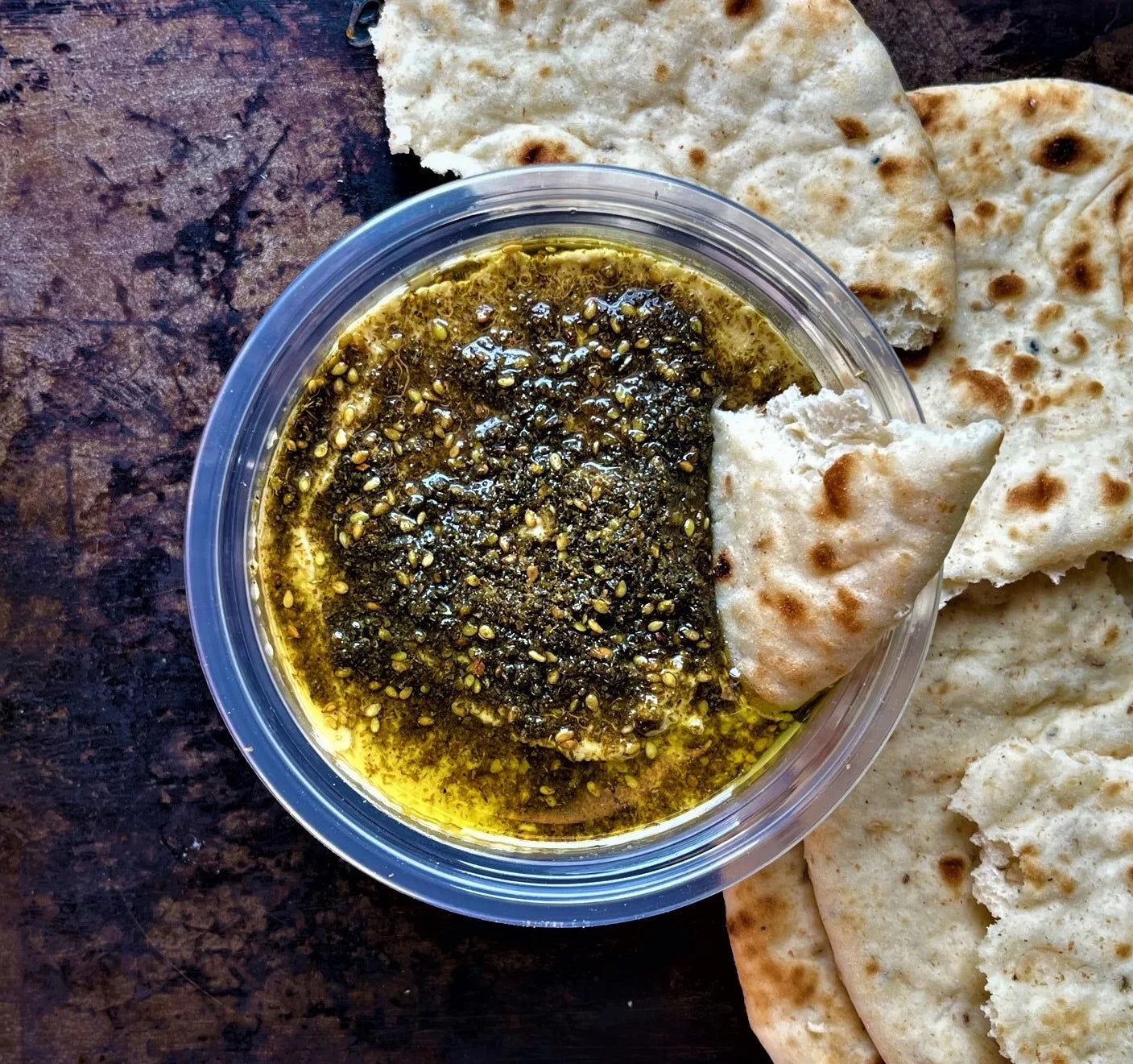 Fermented Super Hummus with Organic Olive Oil and Zaatar By Bloomivore, 260g