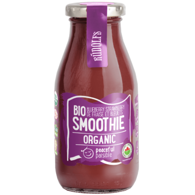 Rudolfs Organic Smoothie Blueberry Strawberry Peaceful by Eco Ideas,260ml