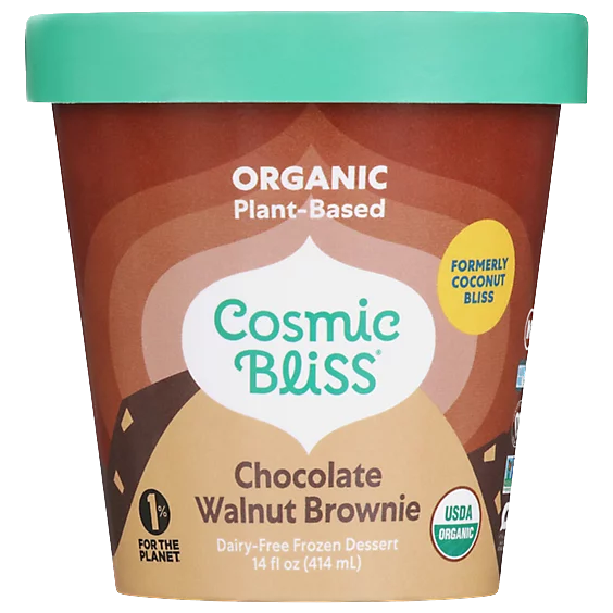 Crème glacée bio à base de plantes au brownie au chocolat et aux noix par Coconut Bliss, 473 ml