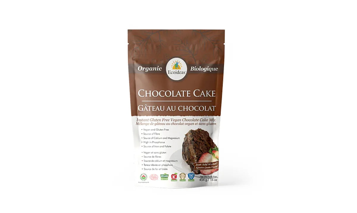 Organic Chocolate Cake - Vegan & GF By Eco Ideas, 454g