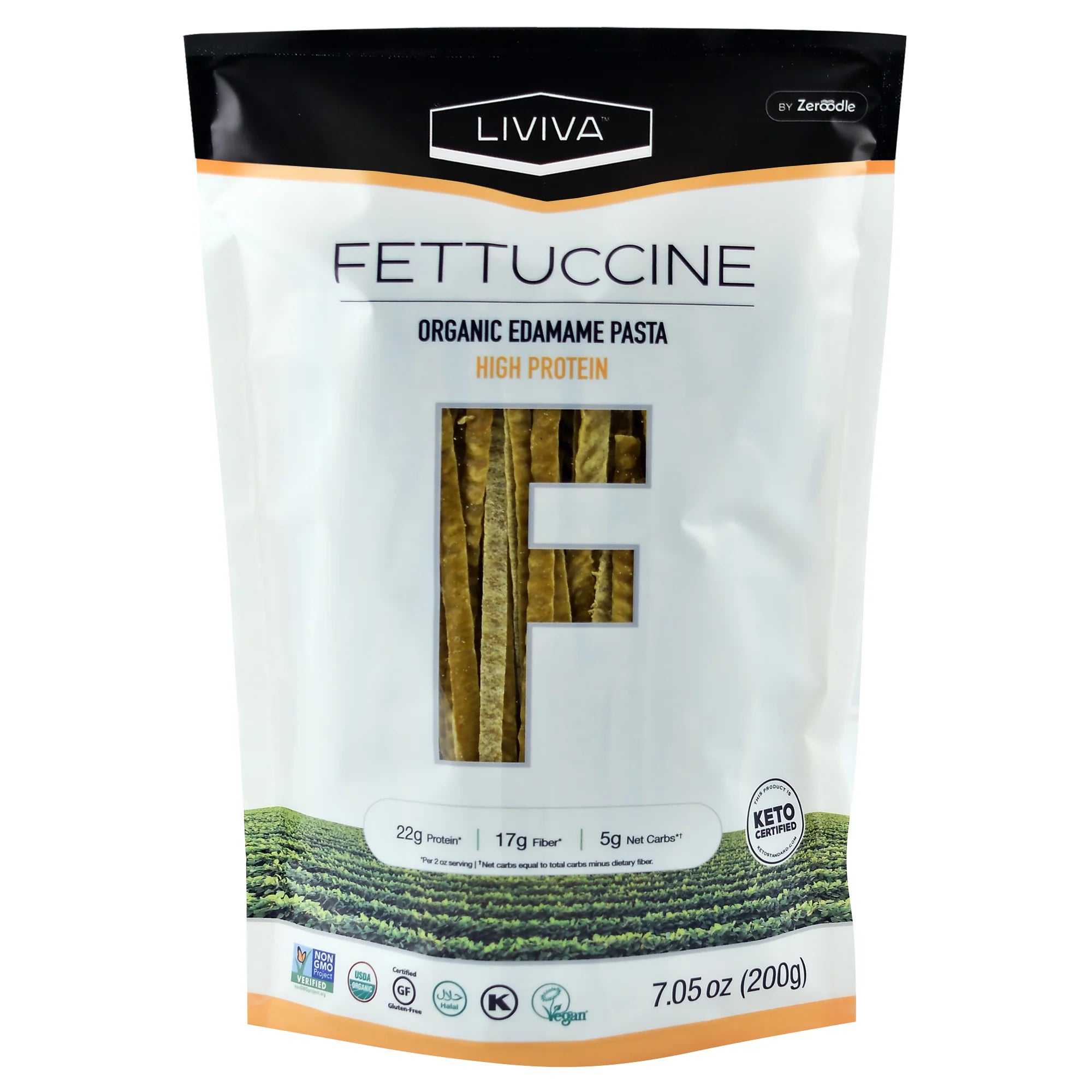 Organic Edamame Fettuccine by Liviva, 200 g