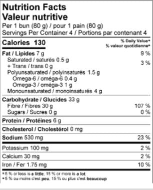 Pain carbonaté à hamburger blanc 325 g