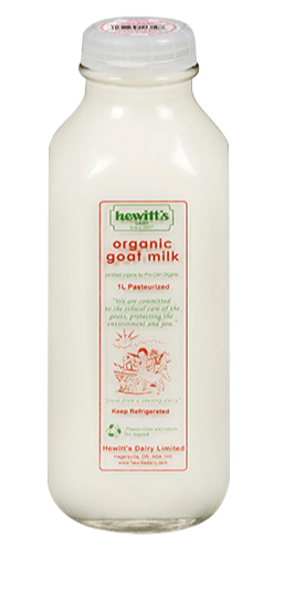 Oraganic Goat Milk 3.25% by Hewitt's, 1 L