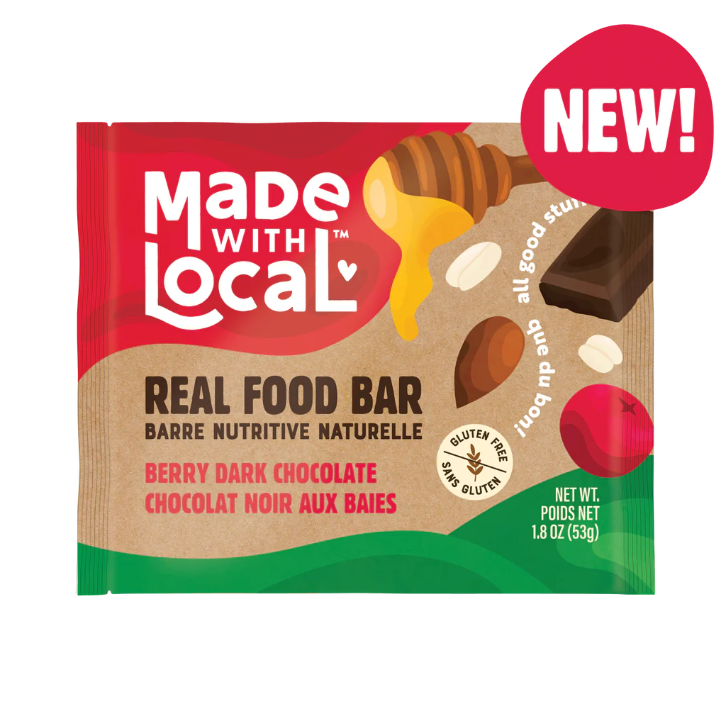 Berry Dark Chocolate - Real Food Bar by Made with Local, 53g