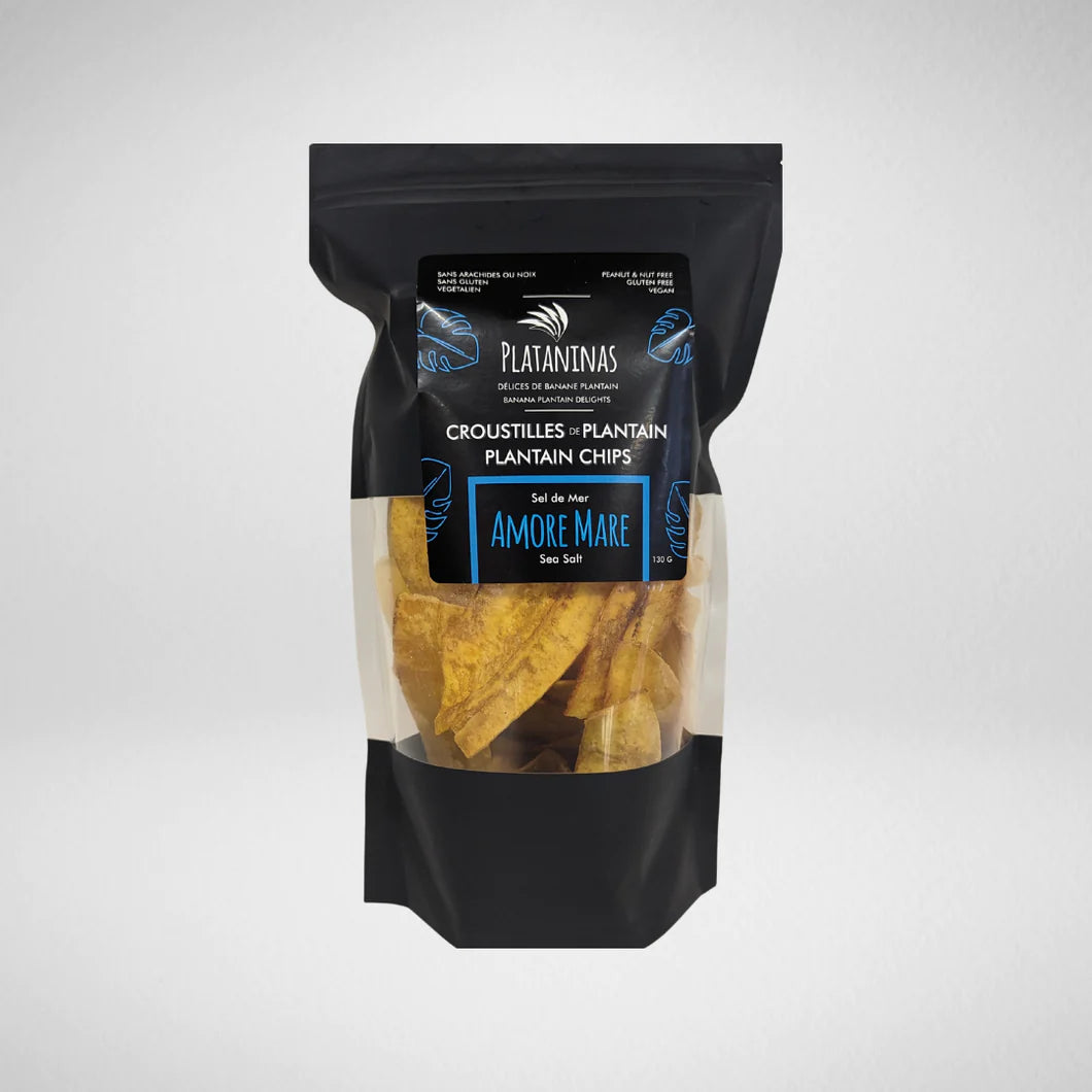Amore Mare Sea Salt Plantain Chips by Plataninas, 130g