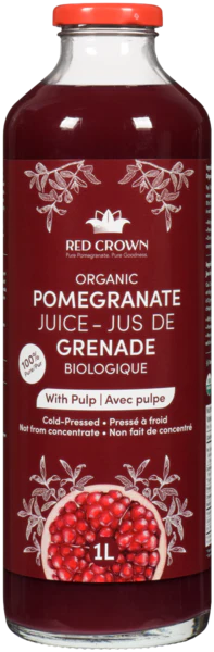 Organic Pomegranate Juice with Pulp Red Crown 1L