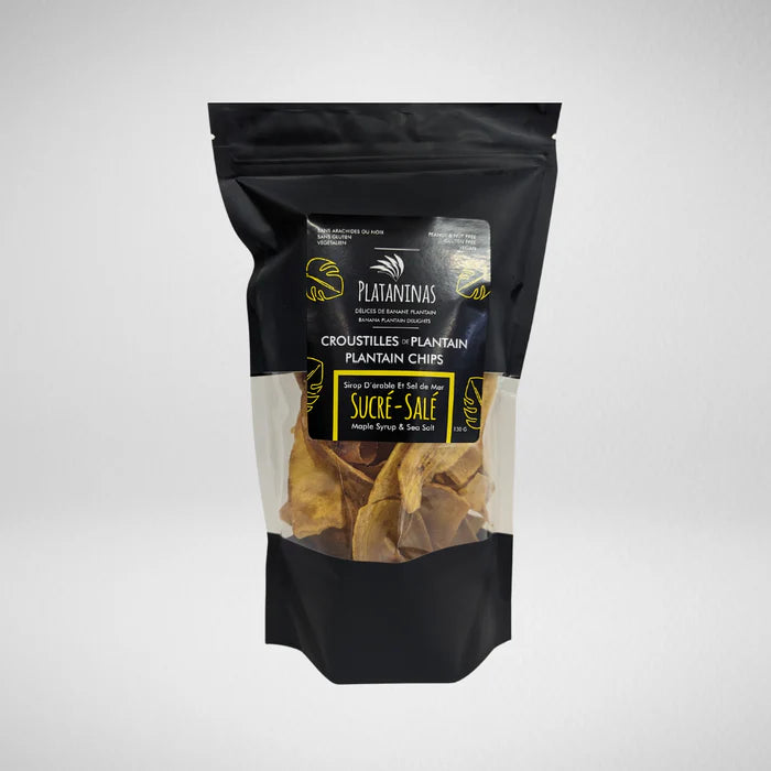 Sucré-Salé Maple Syrup and Sea Salt Plantain Chips by Plataninas, 130g