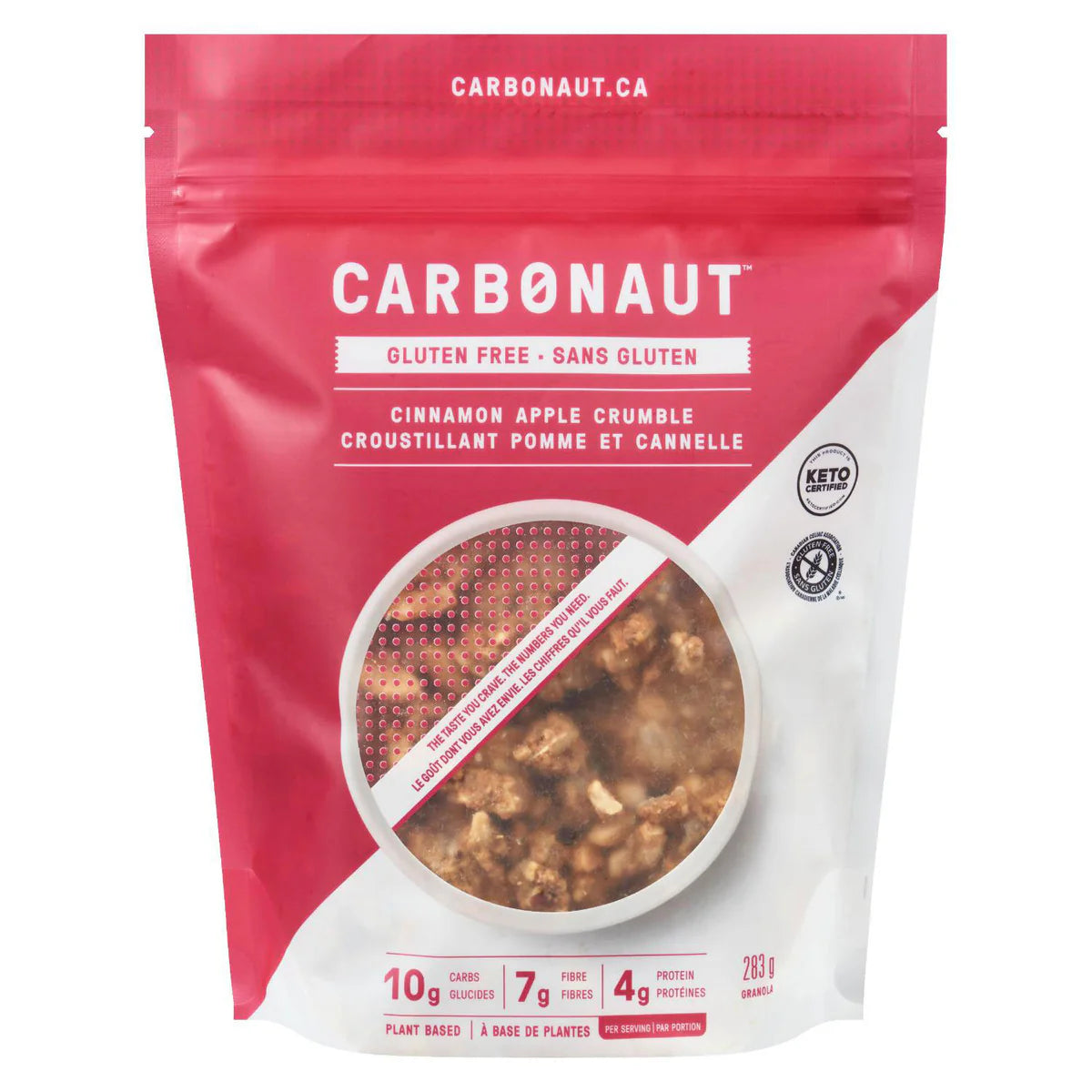 Gluten-Free Cinnamon Apple Crumble Granola by Carbonaut, 283g