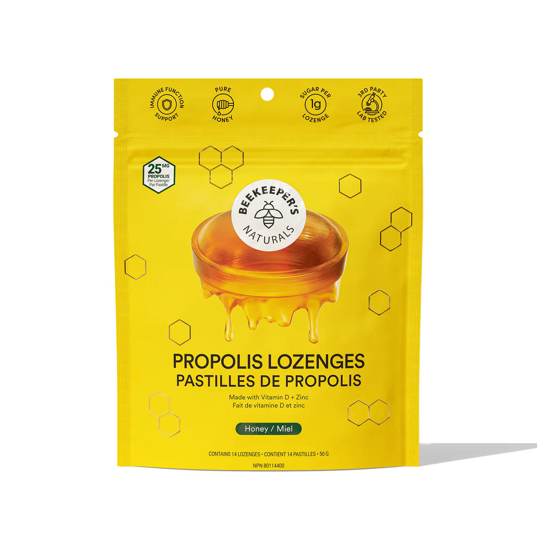 Honey Propolis Lozenges by Beekeeper’s Naturals, 50g