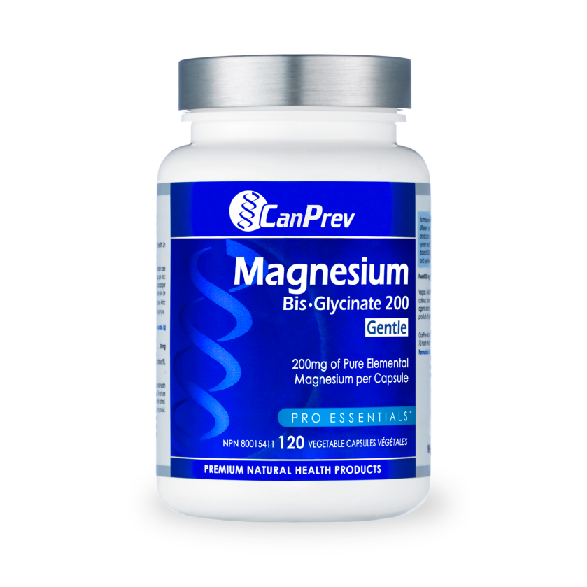 Magnesium Bis-Glycinate 200mg Capsules by CanPrev, 120 capsules