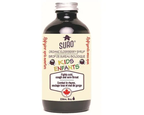 Organic Elderberry Syrup for Kids by Suro, 118mL