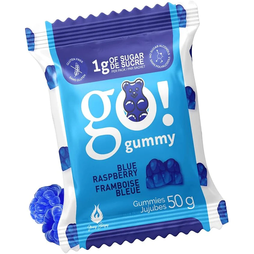 Blue Raspberry Gummies by Go! Gummy, 50g