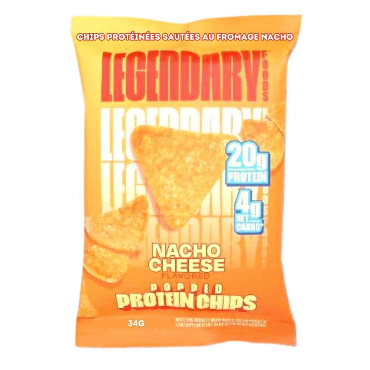 Nacho Cheese Protein Chips by Legendary Foods, 34g