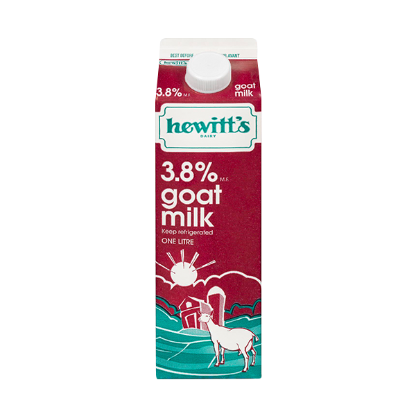 Organic Goat Milk 3.25% by Hewitt's, 1 L