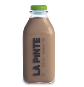 Organic Chocolate Milk 3.8% Individual Size by La Pinte, 350mL