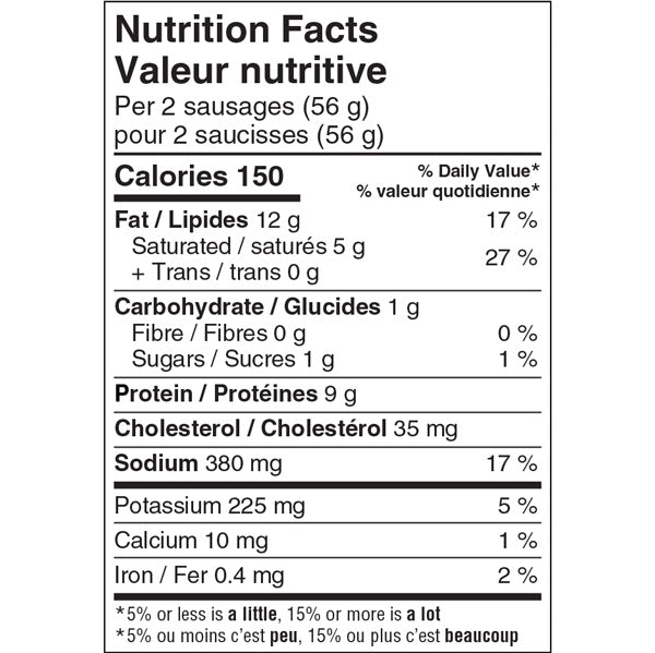 Organic Traditional Pork Breakfast Sausages by Mclean Organic Foods, 250g