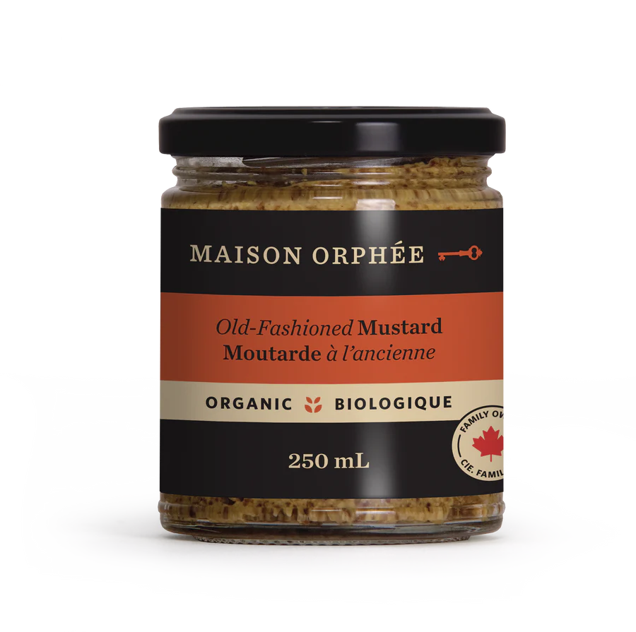 Organic Old Fashioned Mustard by Maison Orphée, 250 ml