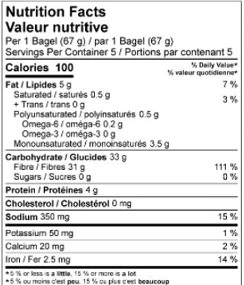 Bagel à la carbonaute nature 335 g