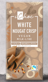Organic White Nougat Crisp Vegan Chocolate Bar by iChoc, 80 g