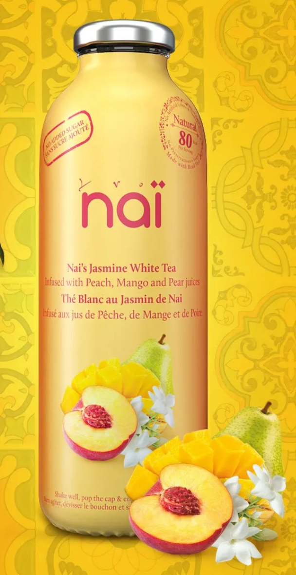 Jasmine White Tea Infused with Peach, Mango and Pear by naï, 473ml