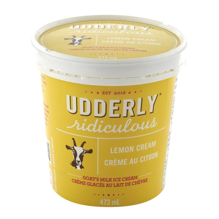 Lemon Cream Goat Milk Ice Cream by Udderly Ridiculous, 473ml