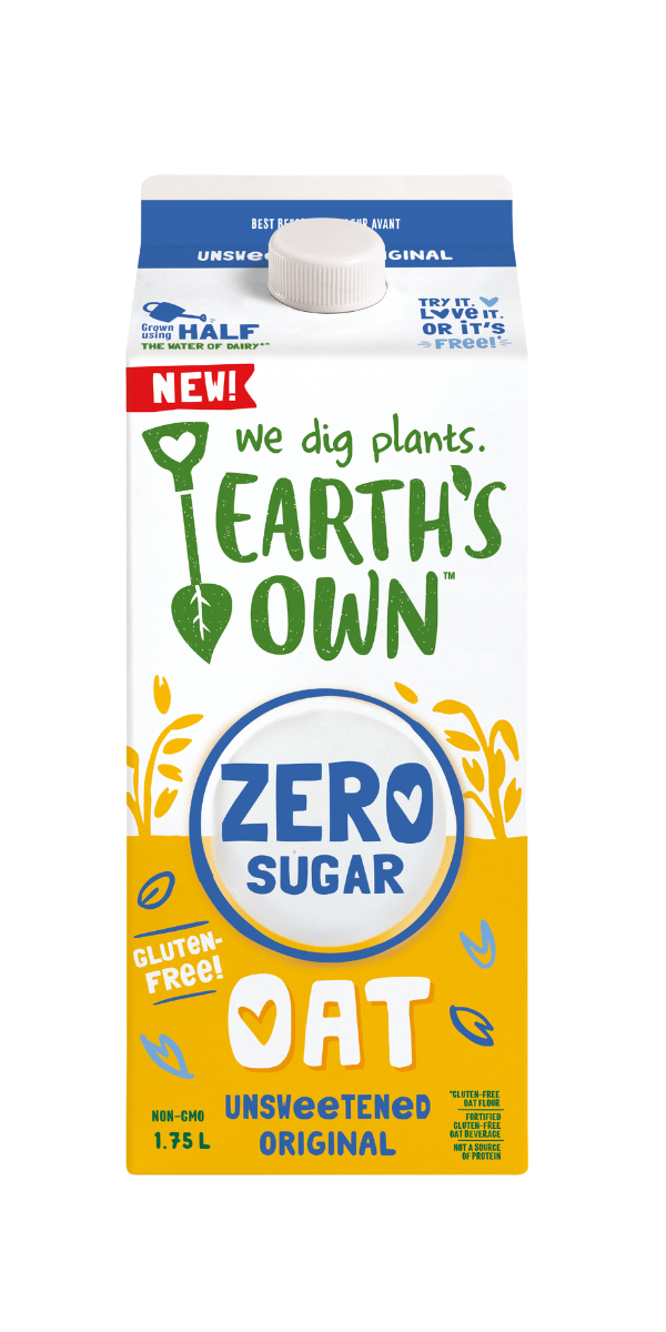 Unsweetened Original Oat Milk - Zero Sugar by Earth's Own, 1.75ml