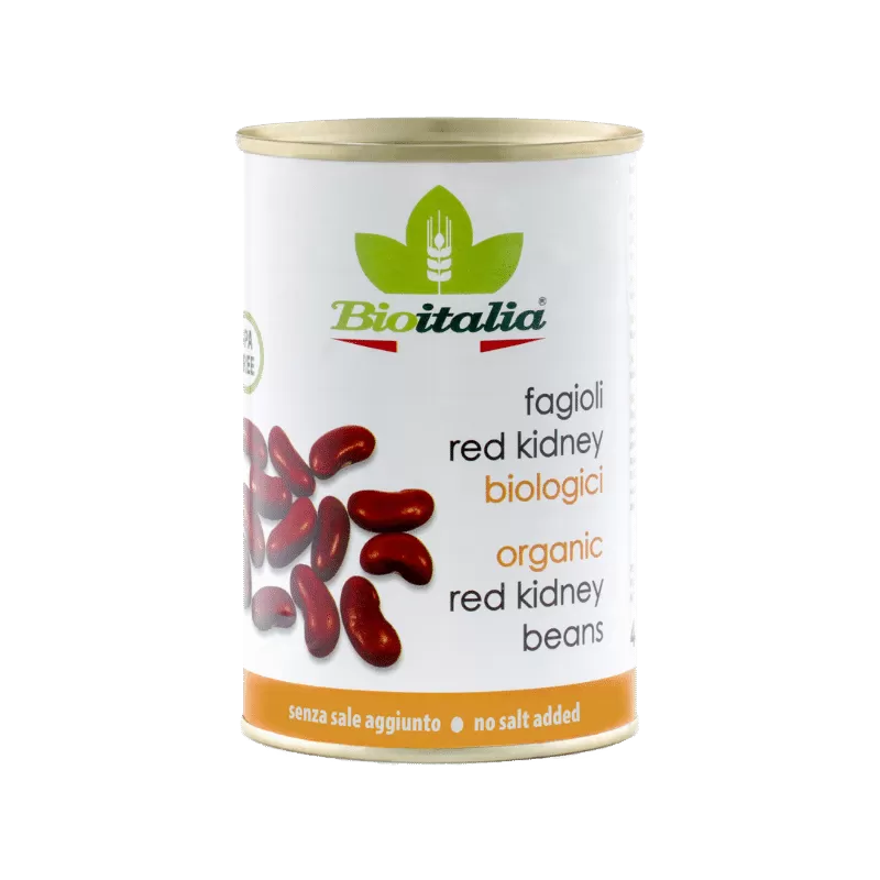 Organic Red Kidney Beans by Bioitalia, 398ml