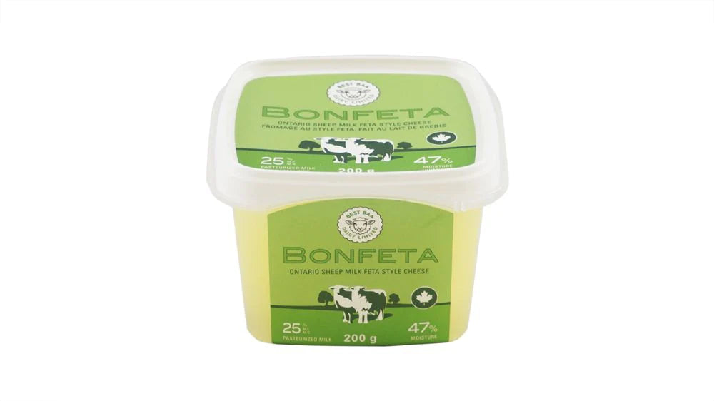 Bonfeta- Ontario Sheep Milk Feta Style Cheese by Best Baa Dairy Limited, 200g