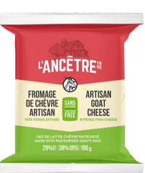 Artisan Goat Cheese, Lactose Free by L’Ancêtre,  190g