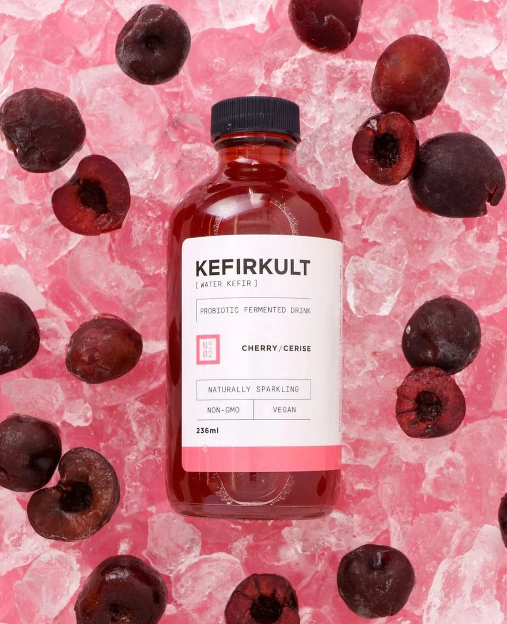 Cherry Water Kefir Beverage by Kefir Kult, 236ml