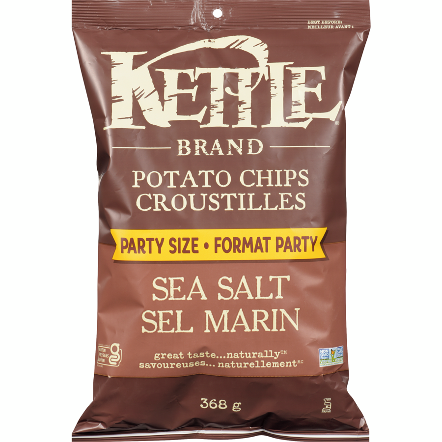 Sea Salt Chips by Kettle Brand, 368g Party Size