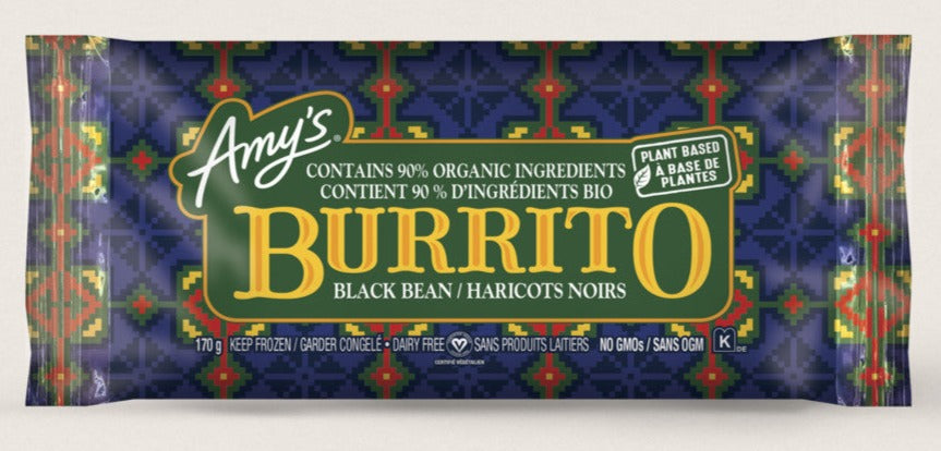 Burrito de légumes aux haricots noirs par Amy's Kitchen, 170 g