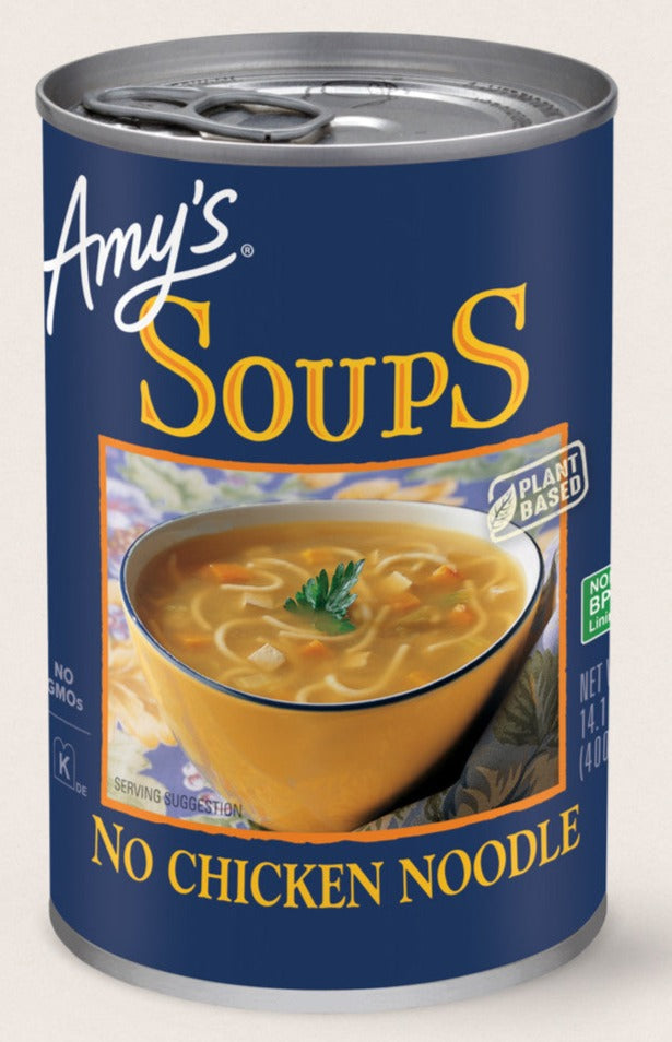 Soupe aux nouilles bio sans poulet par Amy's Kitchen, 398 ml