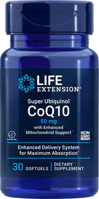 Super Ubiquinol CoQ10 with Enhanced Mitochondrial Support™ 50mg by Life Extension, 30 capsule