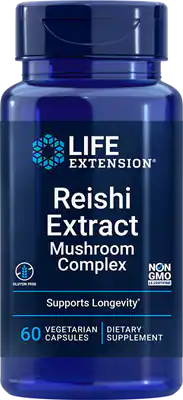 Complexe de champignons à l'extrait de Reishi par Life Extension, 60 capsules