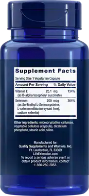 Super Selenium Complex 200 mcg by Life Extension, 100 caps