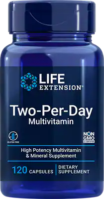 Multivitamines deux par jour par Life Extension, 120 gélules